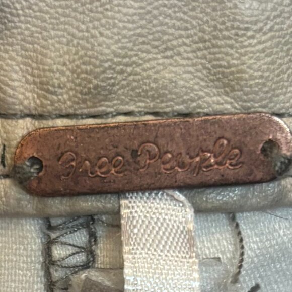 Free People Women's Faux Leather Moto Style Slim - Ankle Zip - Tan - Size 4 - Picture 5 of 6